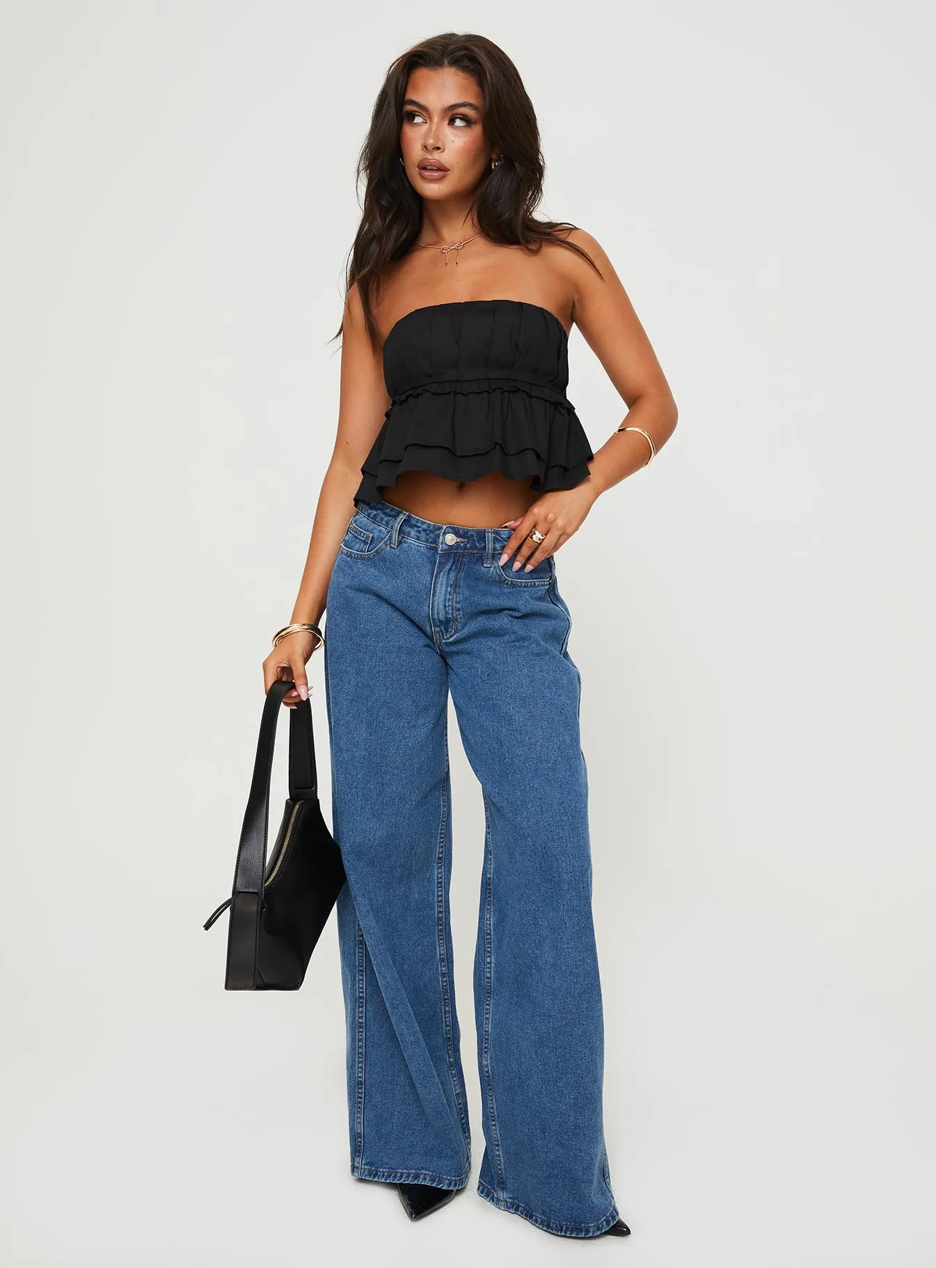 Ericka Strapless Top Black sold by Princess Polly product image thumbnail 3