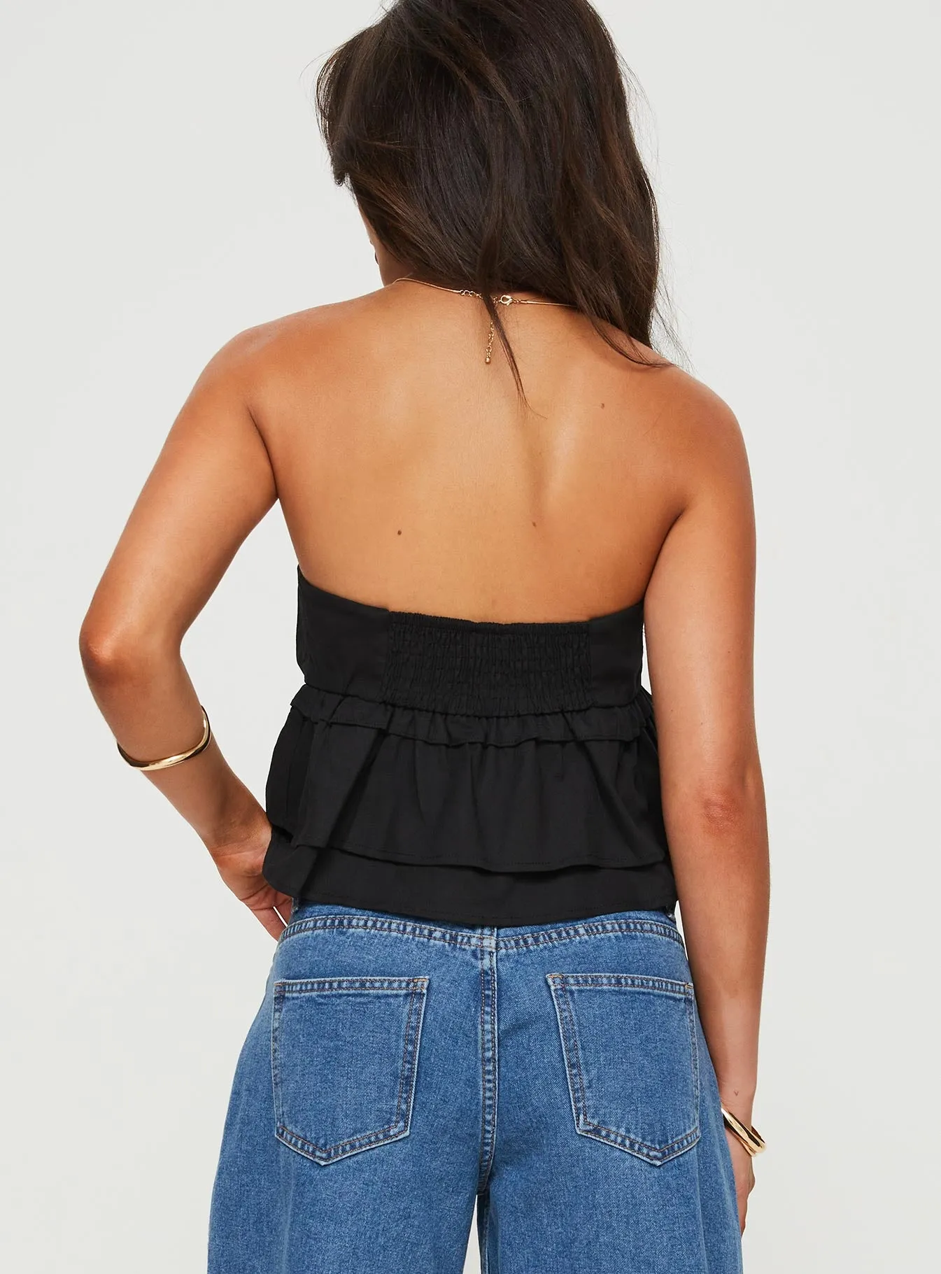 Ericka Strapless Top Black sold by Princess Polly product image thumbnail 5