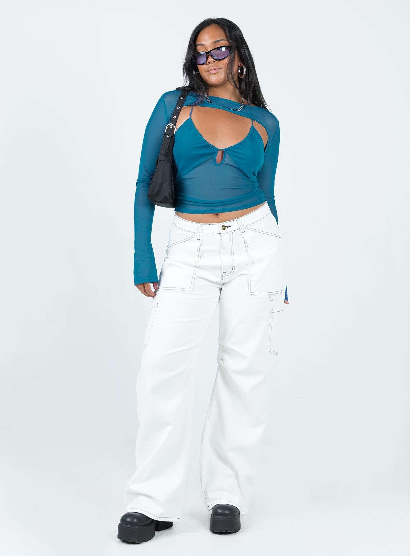 Mcleay Cut Out Top Blue sold by Princess Polly product image thumbnail 3