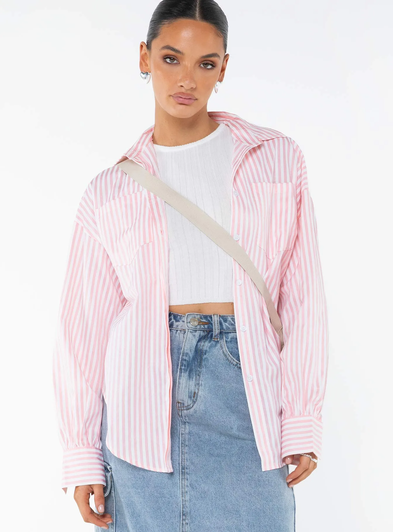 Swindon Shirt Pink Stripe sold by Princess Polly product image thumbnail 3