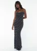 Luncheon Maxi Dress Black Polka Dot sold by Princess Polly