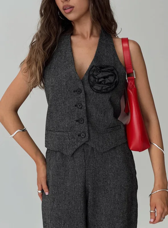 Joshy Top Charcoal sold by Princess Polly