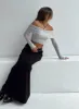 Tagula Off The Shoulder Top Grey sold by Princess Polly