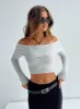 Tagula Off The Shoulder Top Grey sold by Princess Polly
