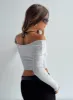 Tagula Off The Shoulder Top Grey sold by Princess Polly