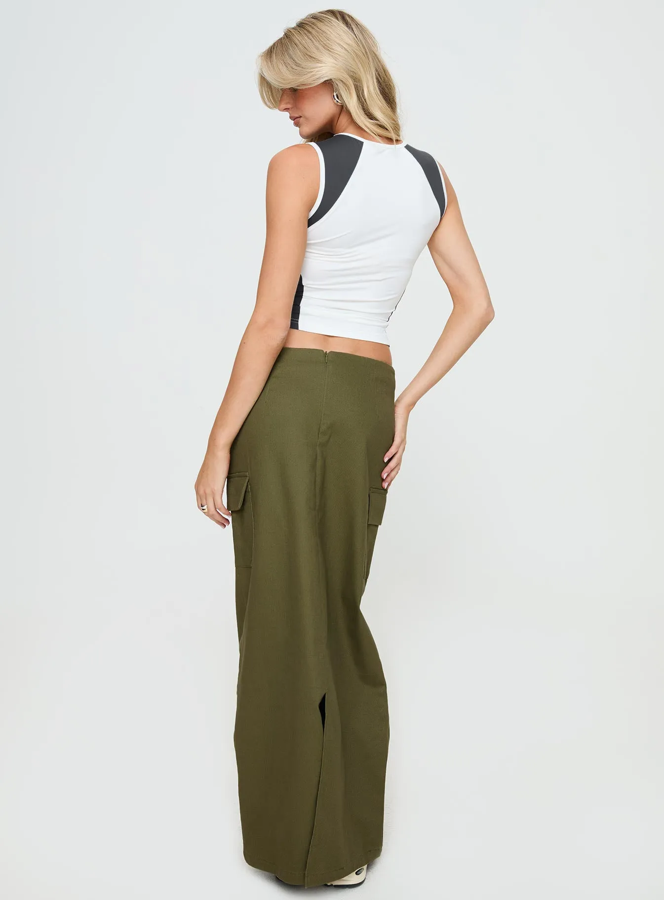 My Girl Maxi Skirt Olive sold by Princess Polly product image thumbnail 5