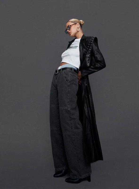 Freedom Jeans Washed Charcoal sold by Princess Polly