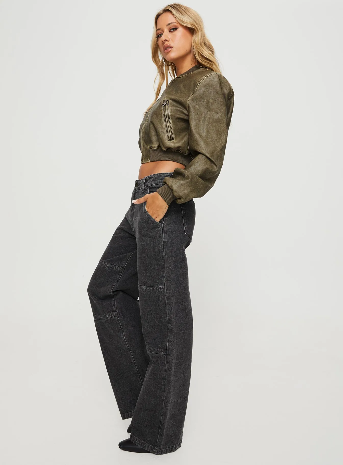 Freedom Jeans Washed Charcoal sold by Princess Polly product image thumbnail 4