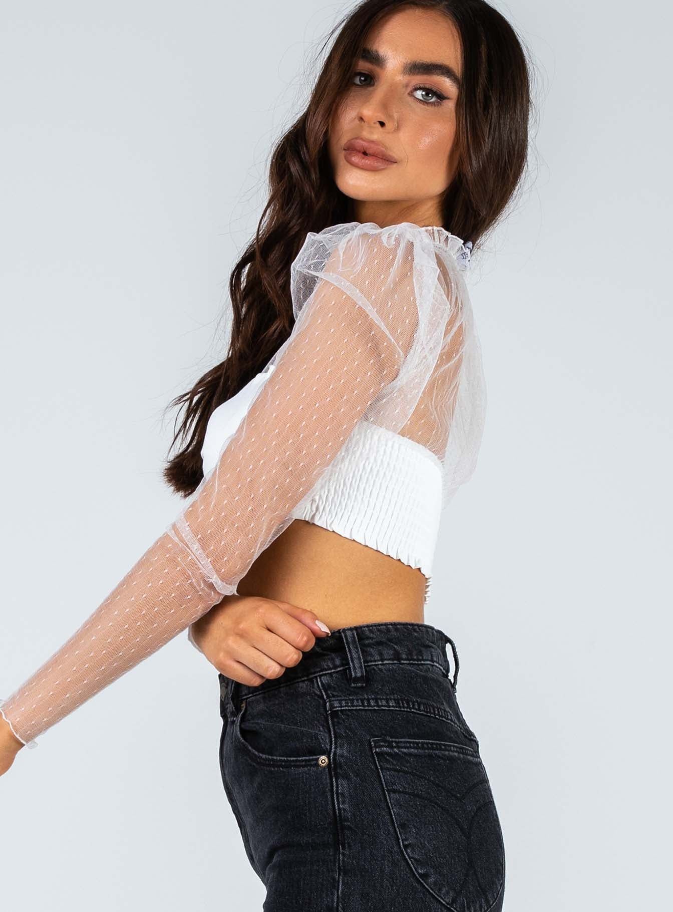 Kelsey Top White sold by Princess Polly product image thumbnail 4
