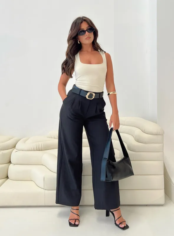 Archer Pants Black Petite sold by Princess Polly