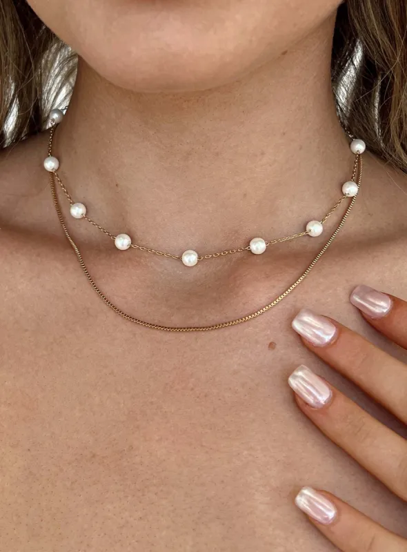 Leska Gold Plated Necklace Set sold by Princess Polly