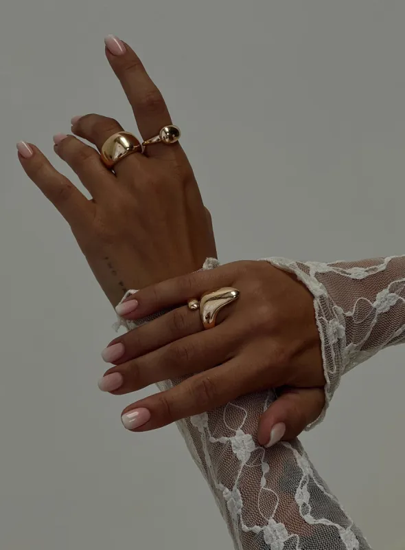 Elettra Ring Pack Gold sold by Princess Polly