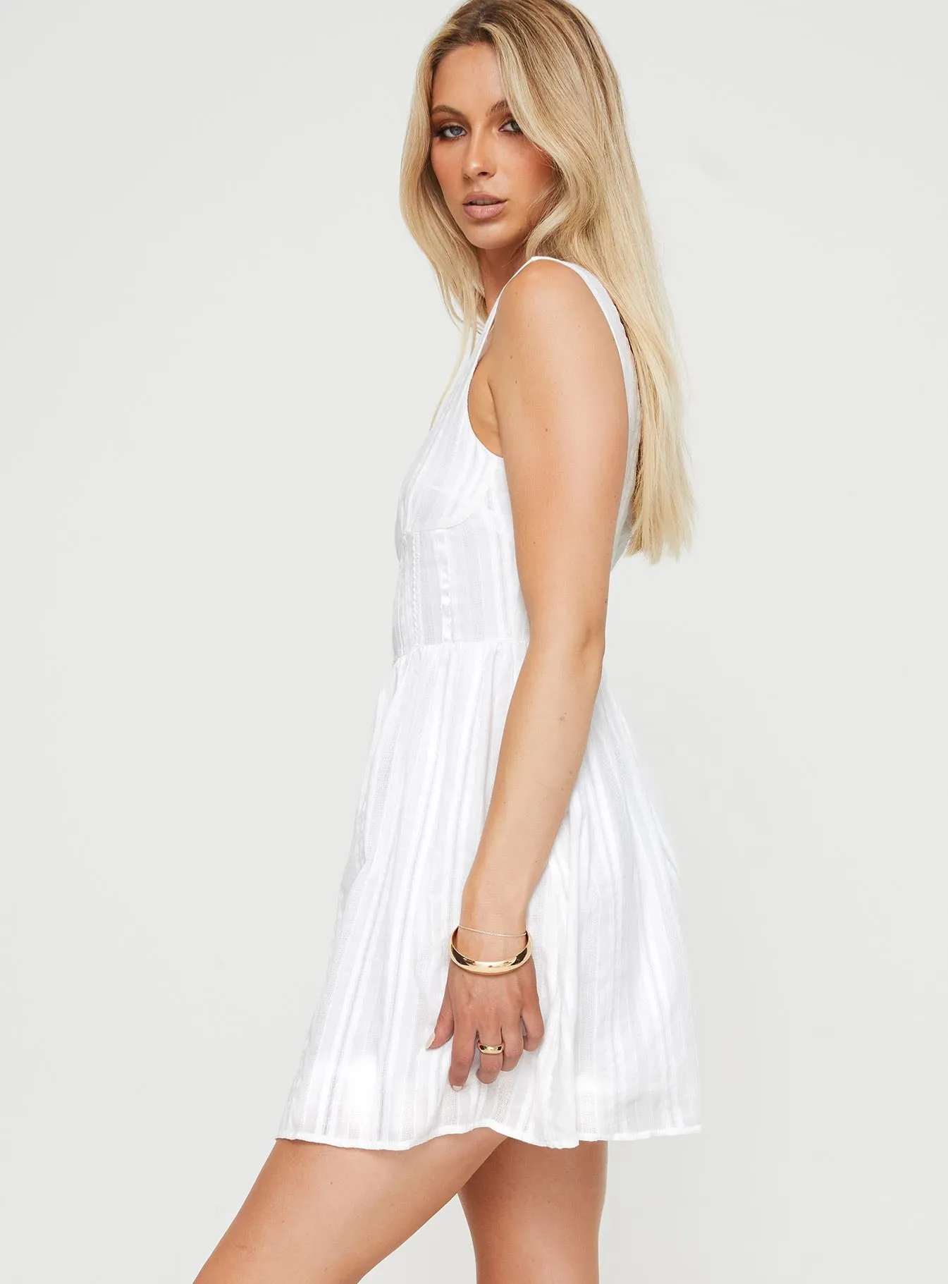 Lorinda Mini Dress White Tall sold by Princess Polly product image thumbnail 4