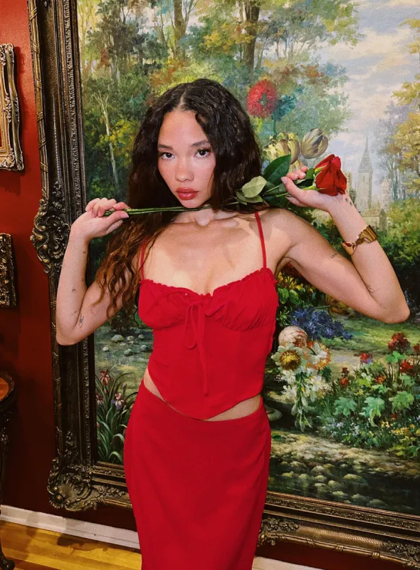 Orianne Corset Top Red sold by Princess Polly