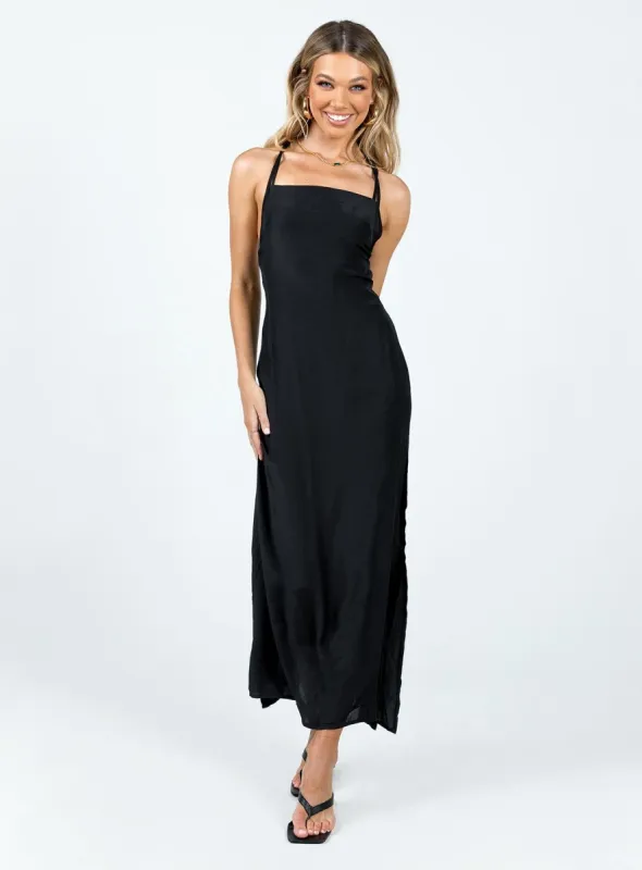 Centomo Maxi Dress Black sold by Princess Polly