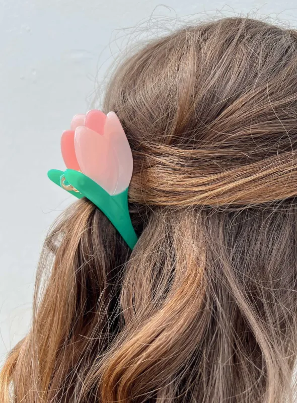 Tulip Hair Clip Pink sold by Princess Polly