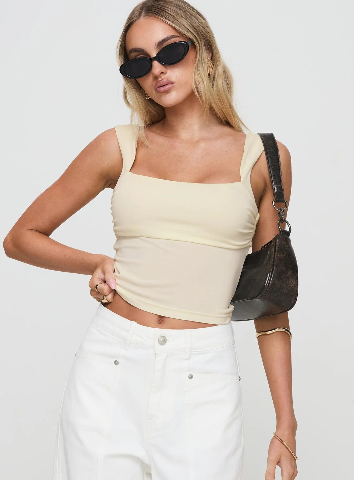 Francois Backless Top Cream sold by Princess Polly product image thumbnail 2