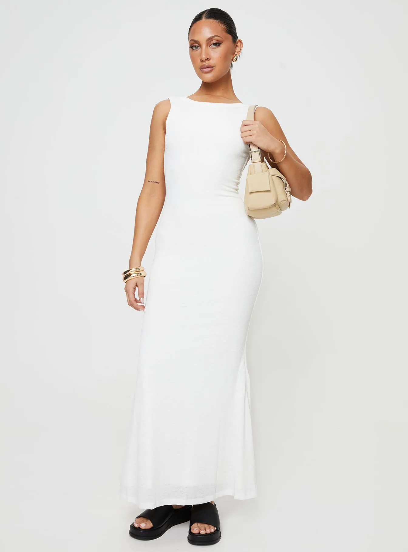 Ashen Maxi Dress White sold by Princess Polly product image thumbnail 3