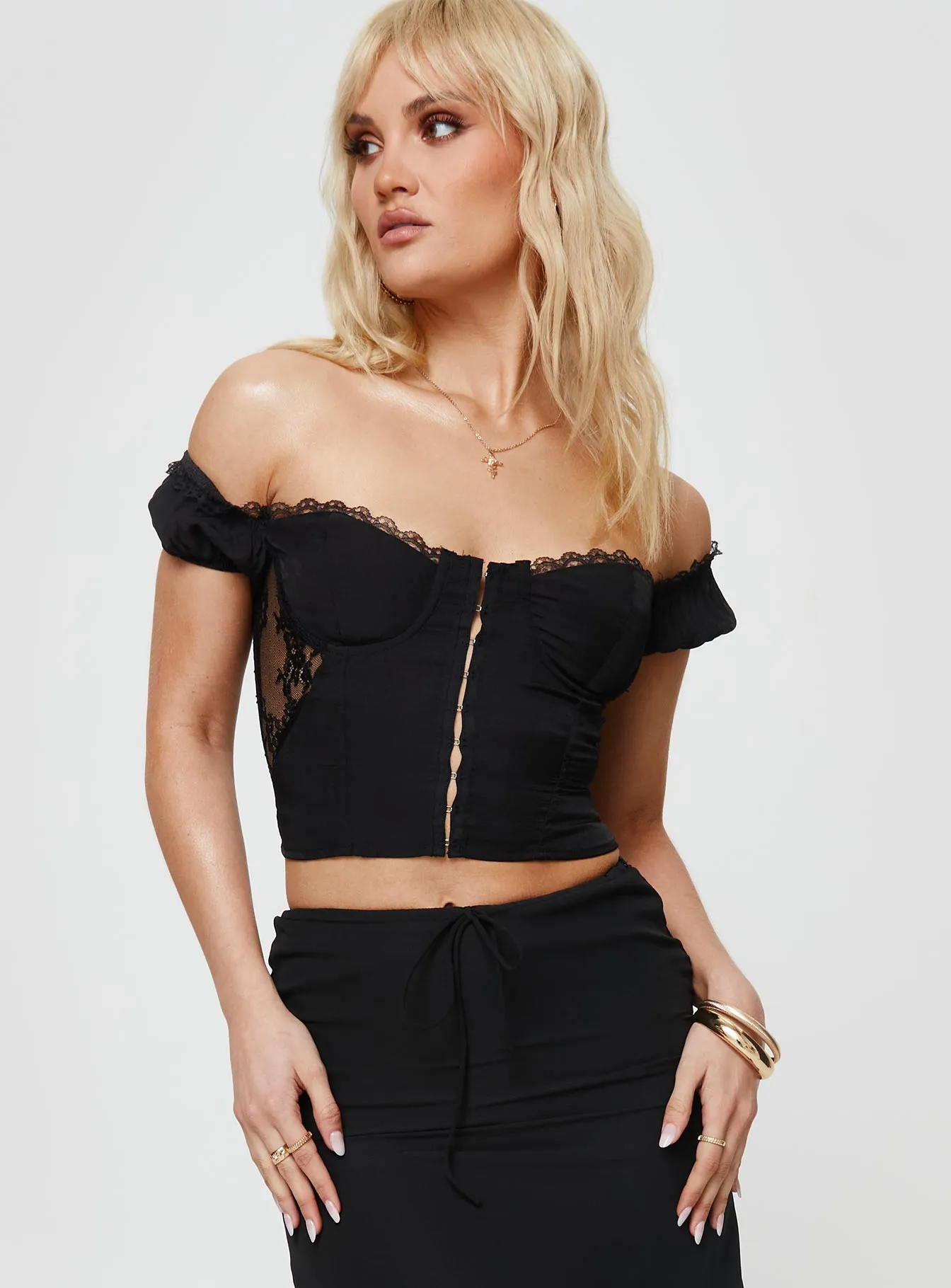 Cooloola Corset Top Black sold by Princess Polly product image thumbnail 2