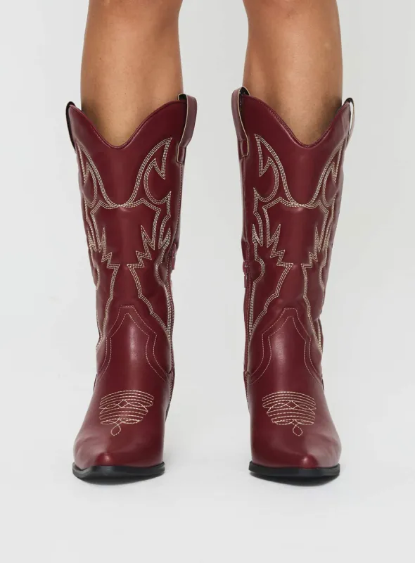 Therapy Clayton Boots Maroon Parallel