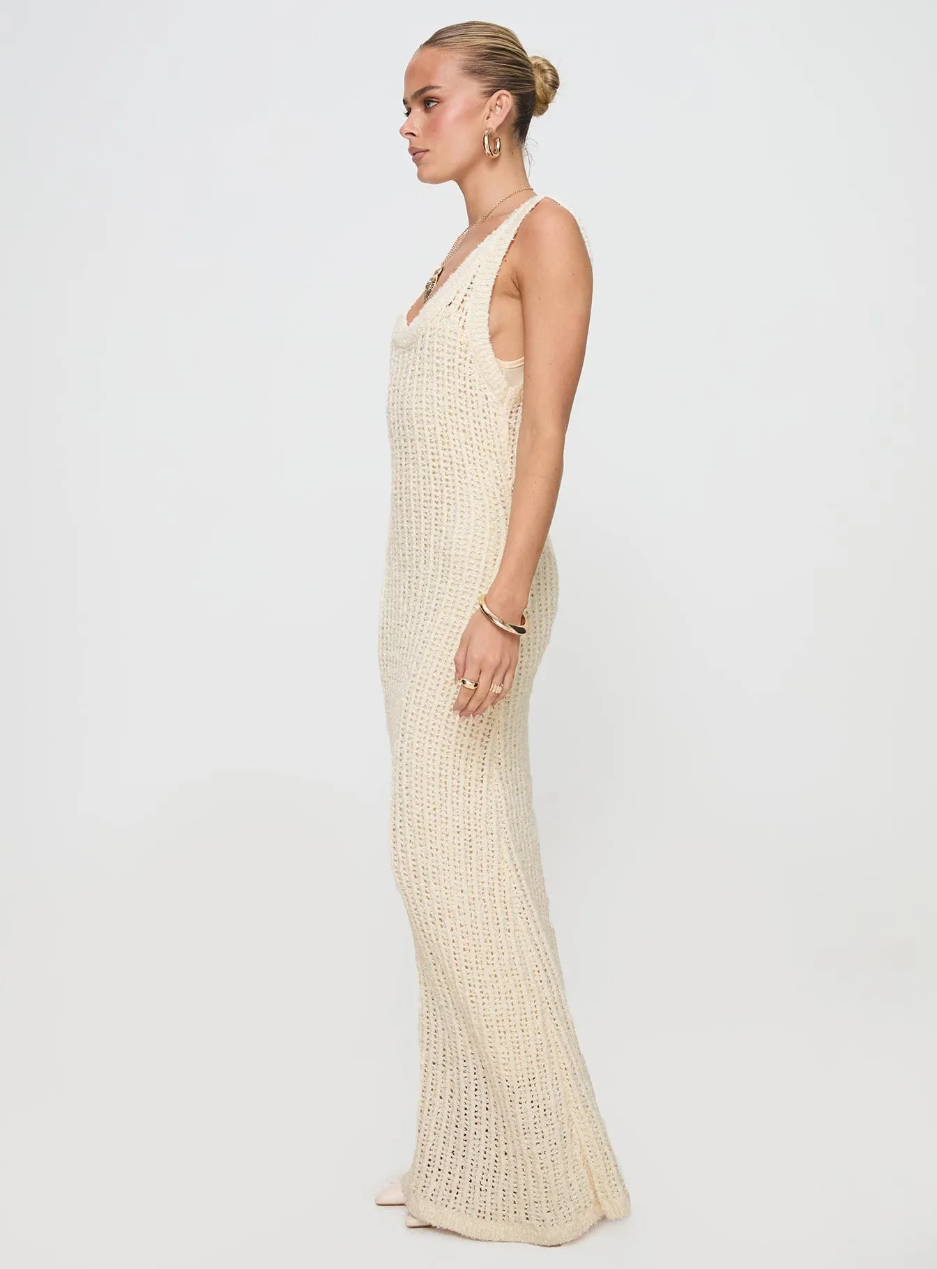 Andiamo Maxi Dress Cream sold by Princess Polly product image thumbnail 4