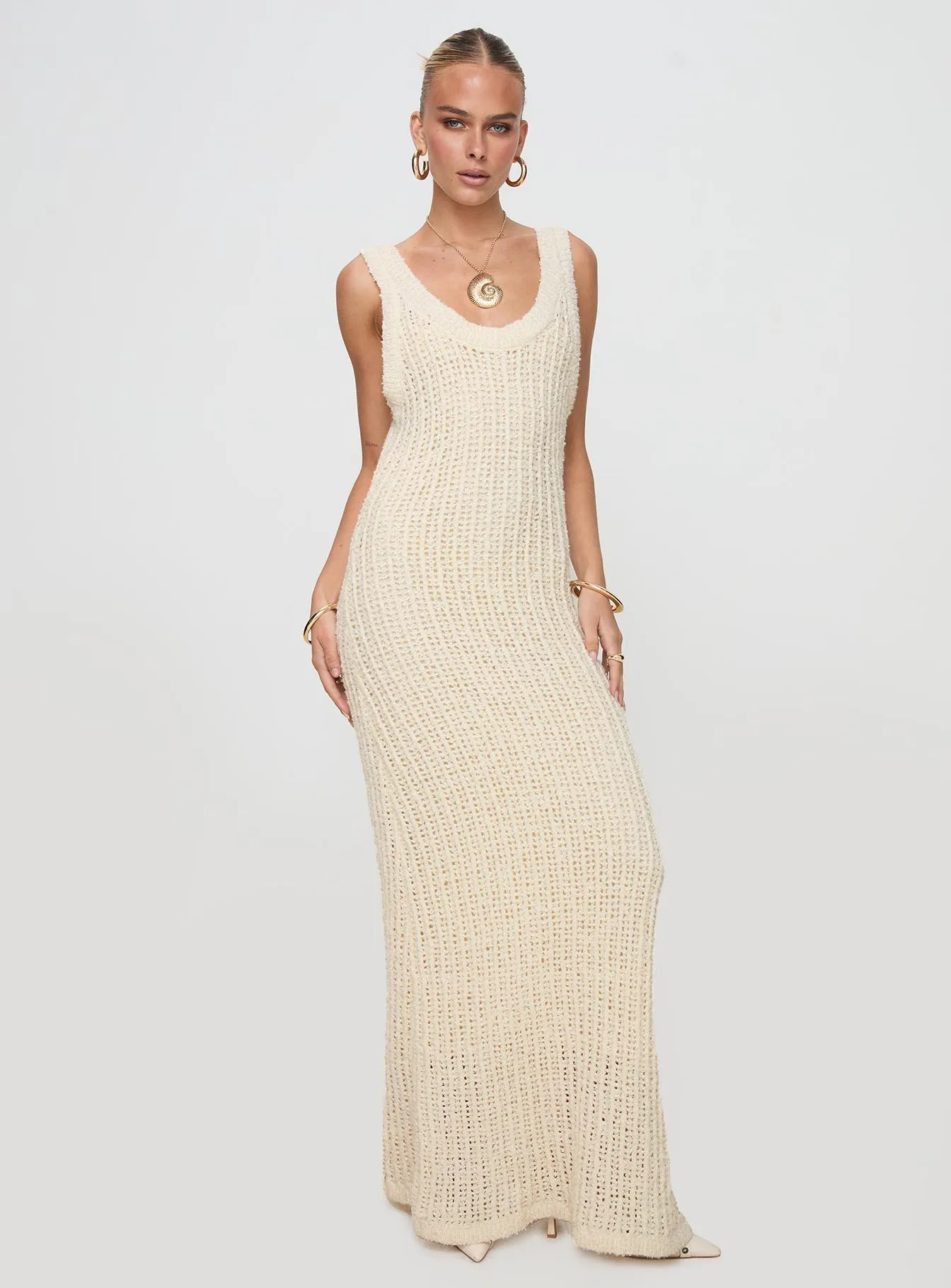 Andiamo Maxi Dress Cream sold by Princess Polly product image thumbnail 3