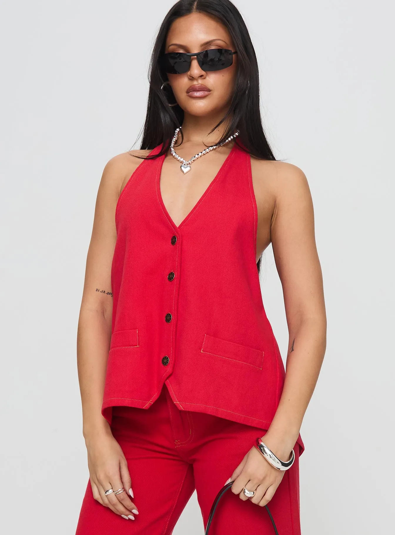 Hills Halter Crimson sold by Princess Polly