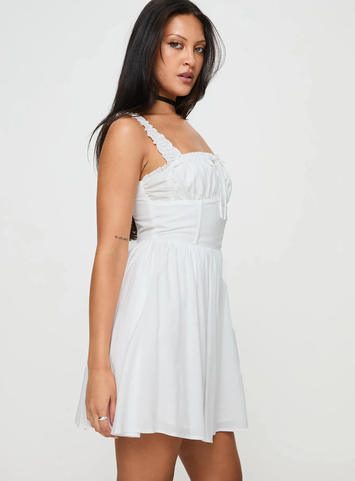 Keltie Mini Dress White sold by Princess Polly product image thumbnail 4