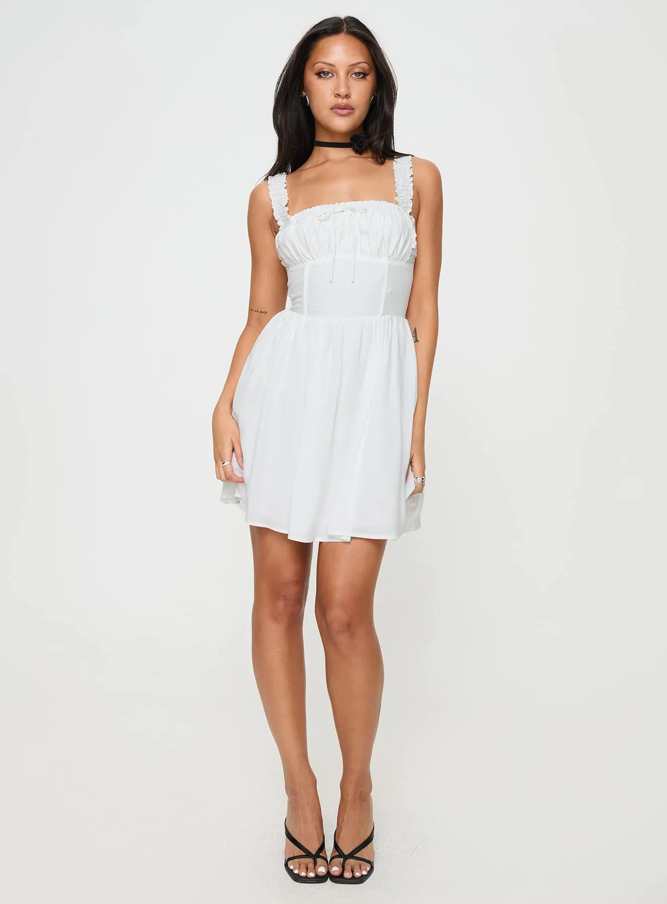 Keltie Mini Dress White sold by Princess Polly product image thumbnail 3