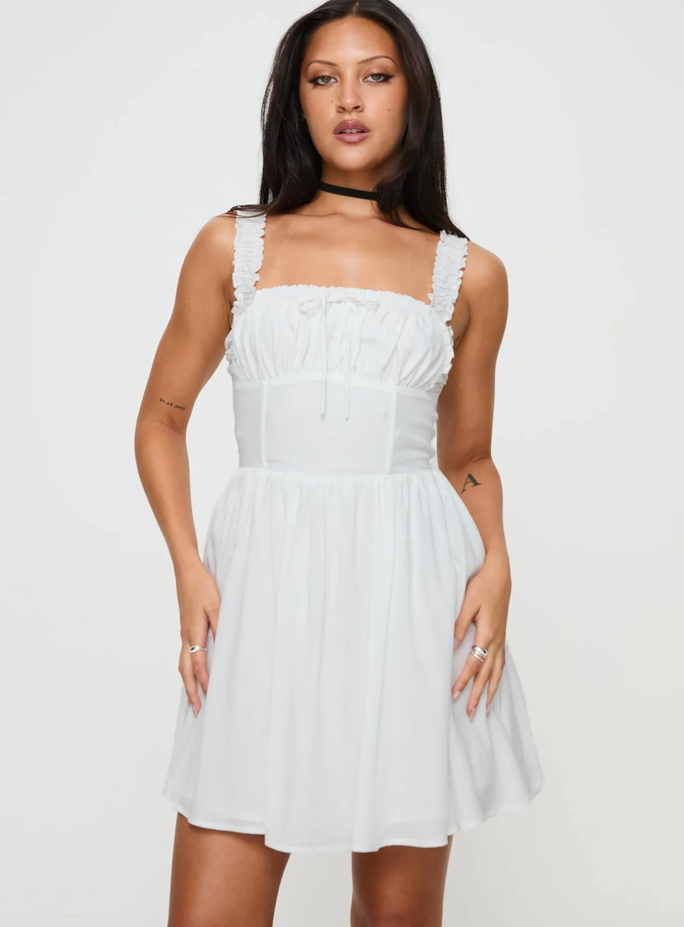 Keltie Mini Dress White sold by Princess Polly product image thumbnail 2