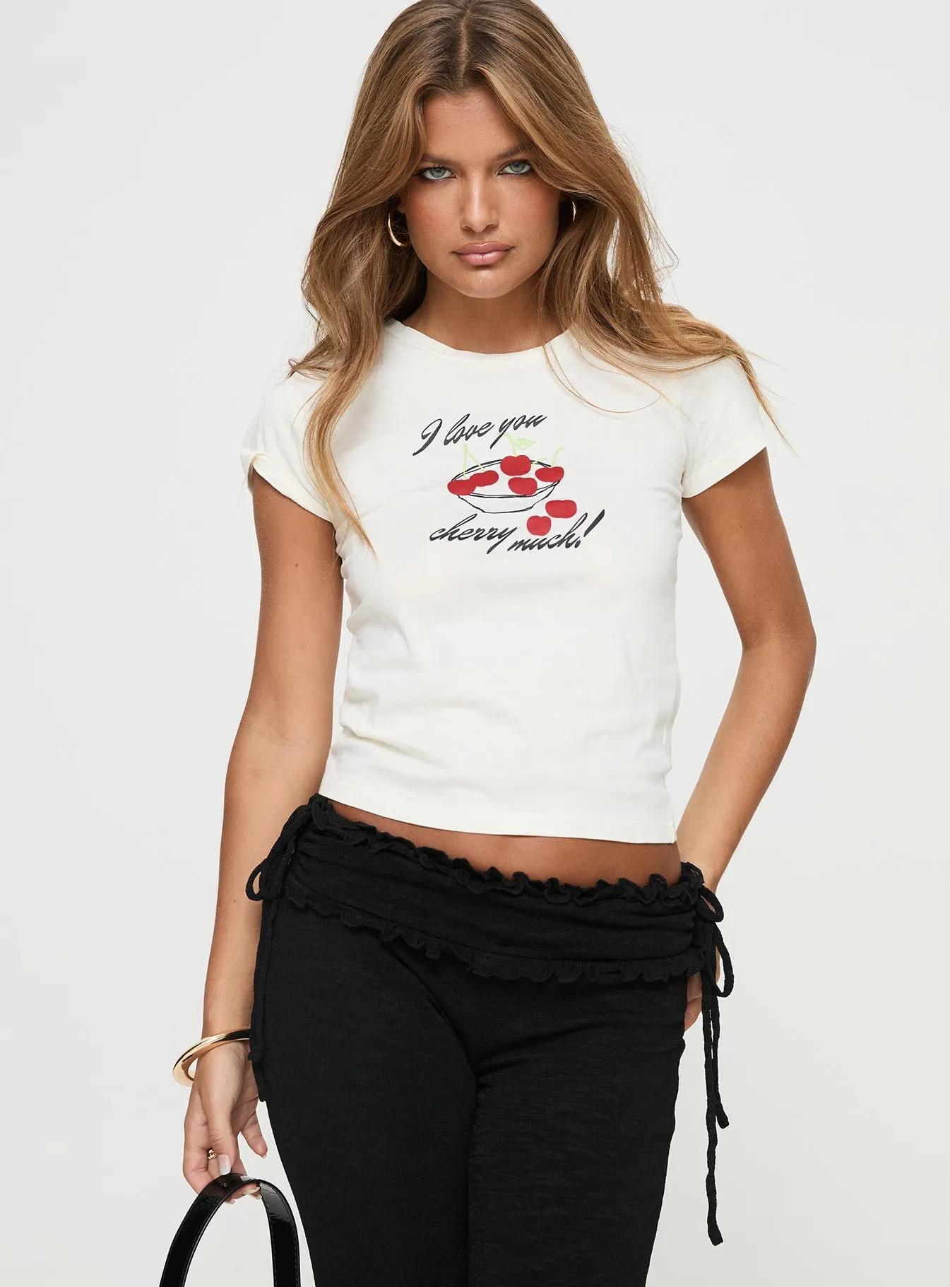 Cherry Much Tee White sold by Princess Polly product image thumbnail 2