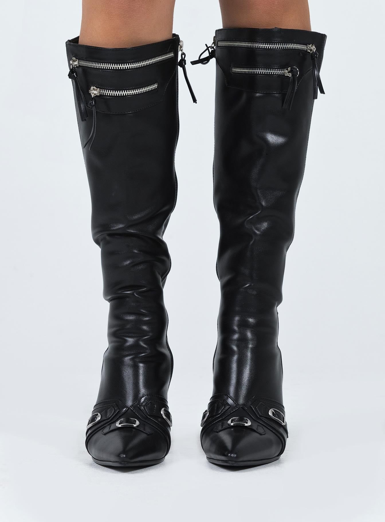 Regal Knee High Boots Black sold by Princess Polly product image thumbnail 2