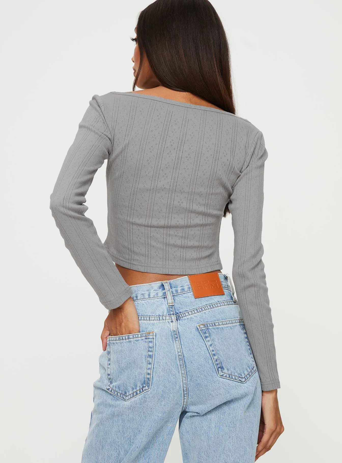 Parklane Long Sleeve Top Grey sold by Princess Polly product image thumbnail 5