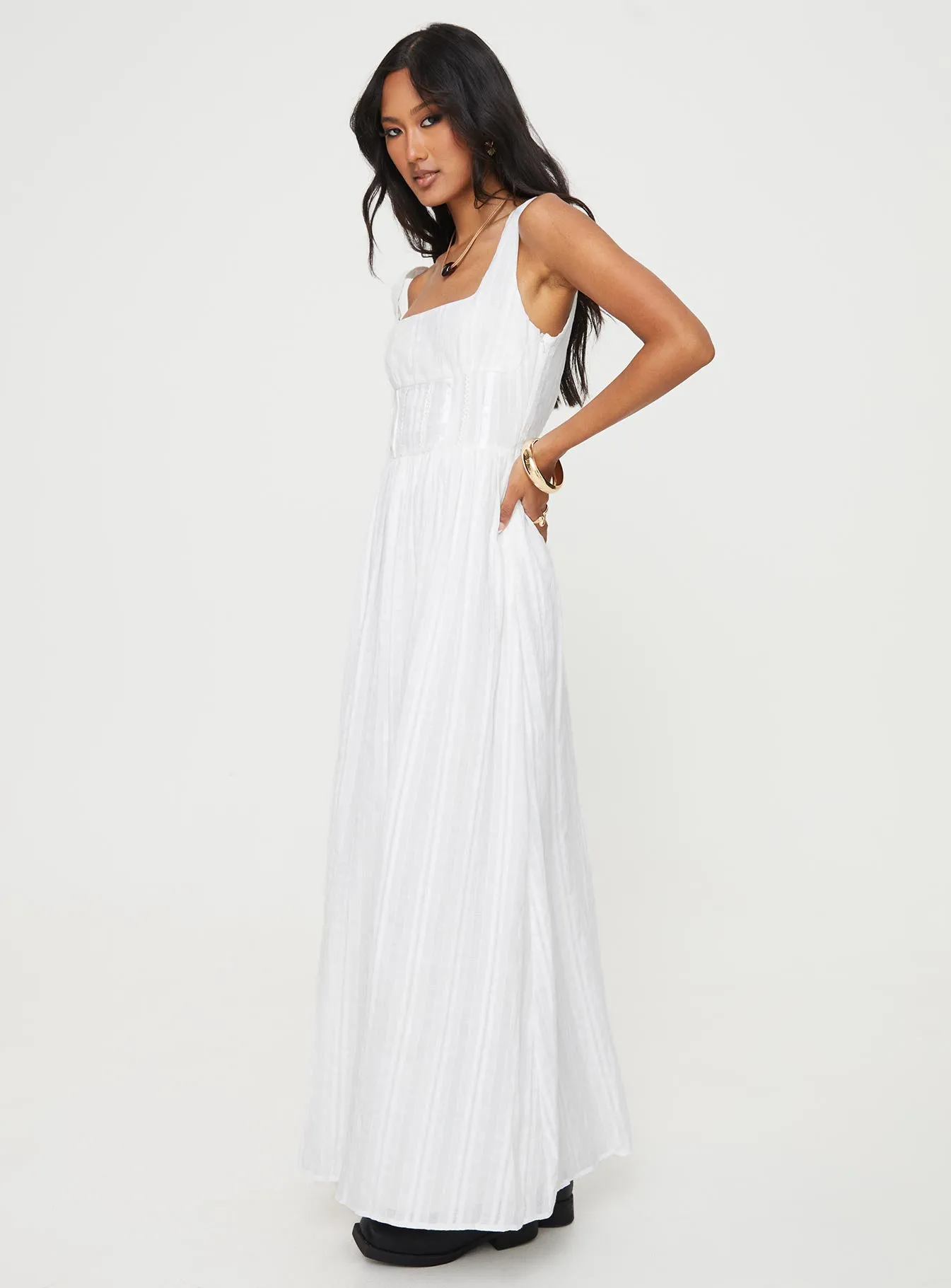 Lorinda Maxi Dress White sold by Princess Polly product image thumbnail 4