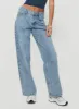 Serenitia Mid Rise Relaxed Jeans Light Wash Tall sold by Princess Polly