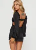 Kato Long Sleeve Mini Dress Black sold by Princess Polly