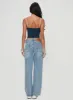 Serenitia Mid Rise Relaxed Jeans Light Wash Tall sold by Princess Polly