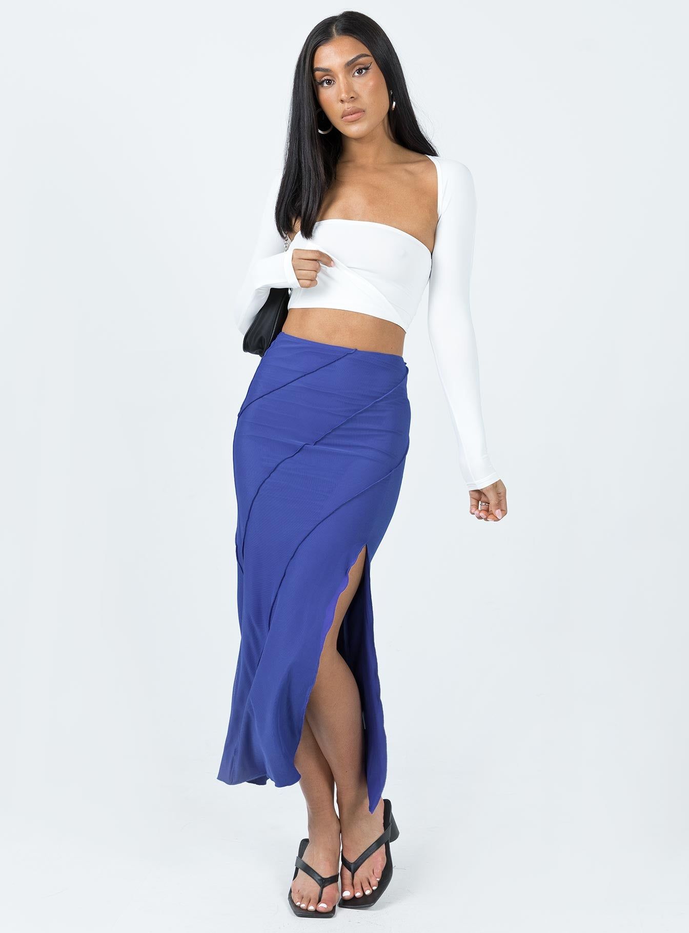 Erika Midi Skirt Blue sold by Princess Polly product image thumbnail 2