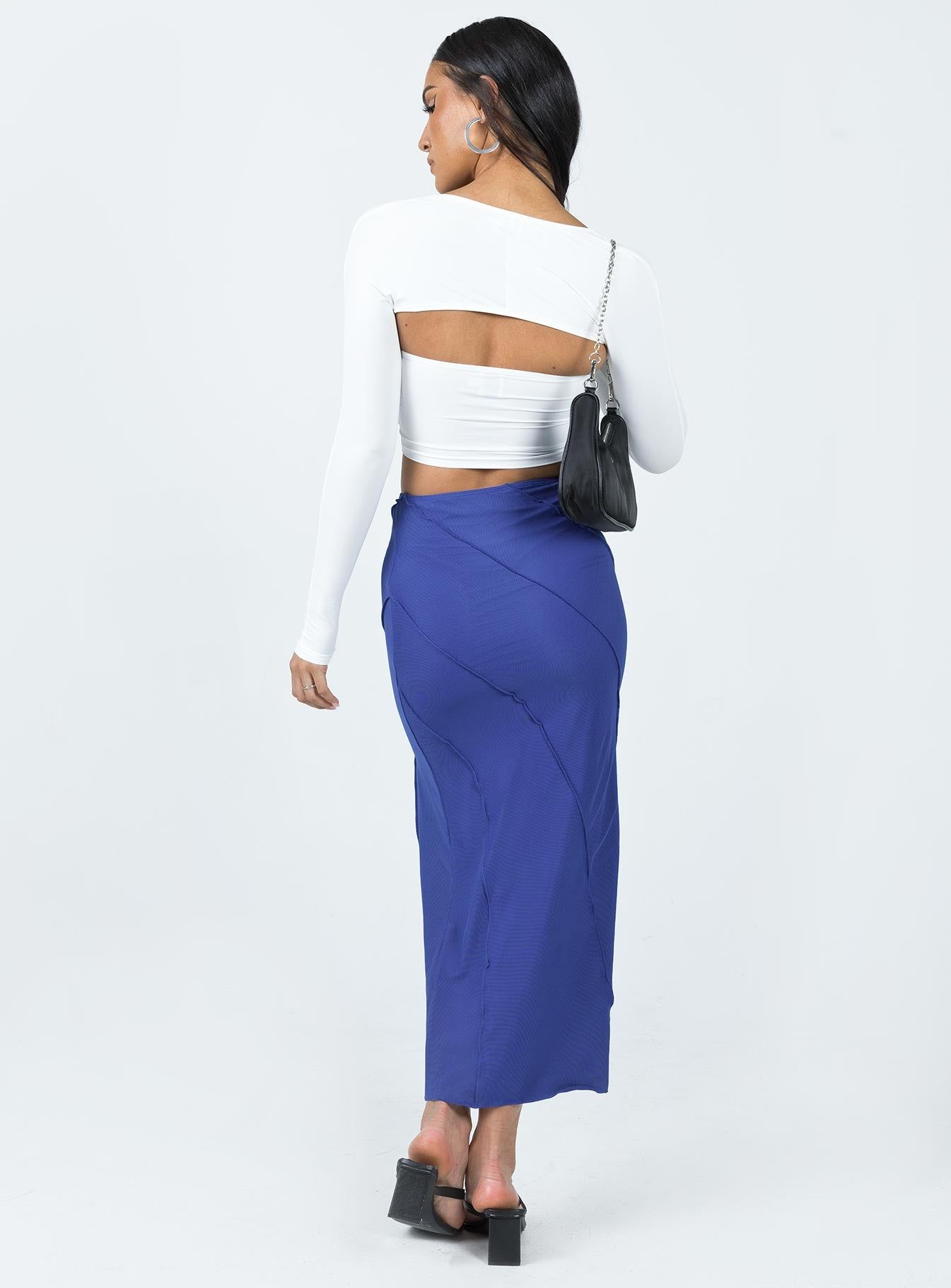 Erika Midi Skirt Blue sold by Princess Polly product image thumbnail 4