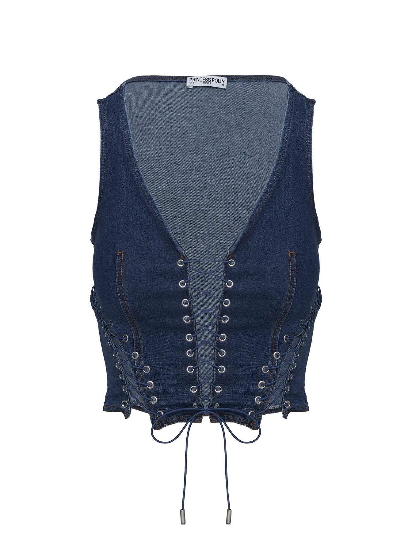 Edenette Top Mid Blue Wash sold by Princess Polly product image thumbnail 5