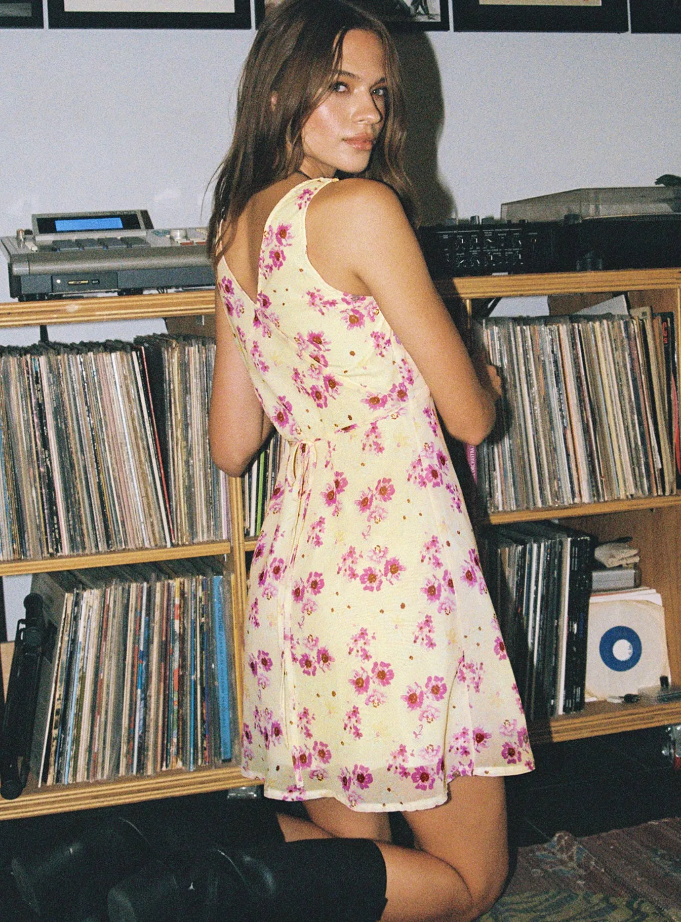 Nellie Mini Dress Yellow Floral Tall sold by Princess Polly product image thumbnail 4