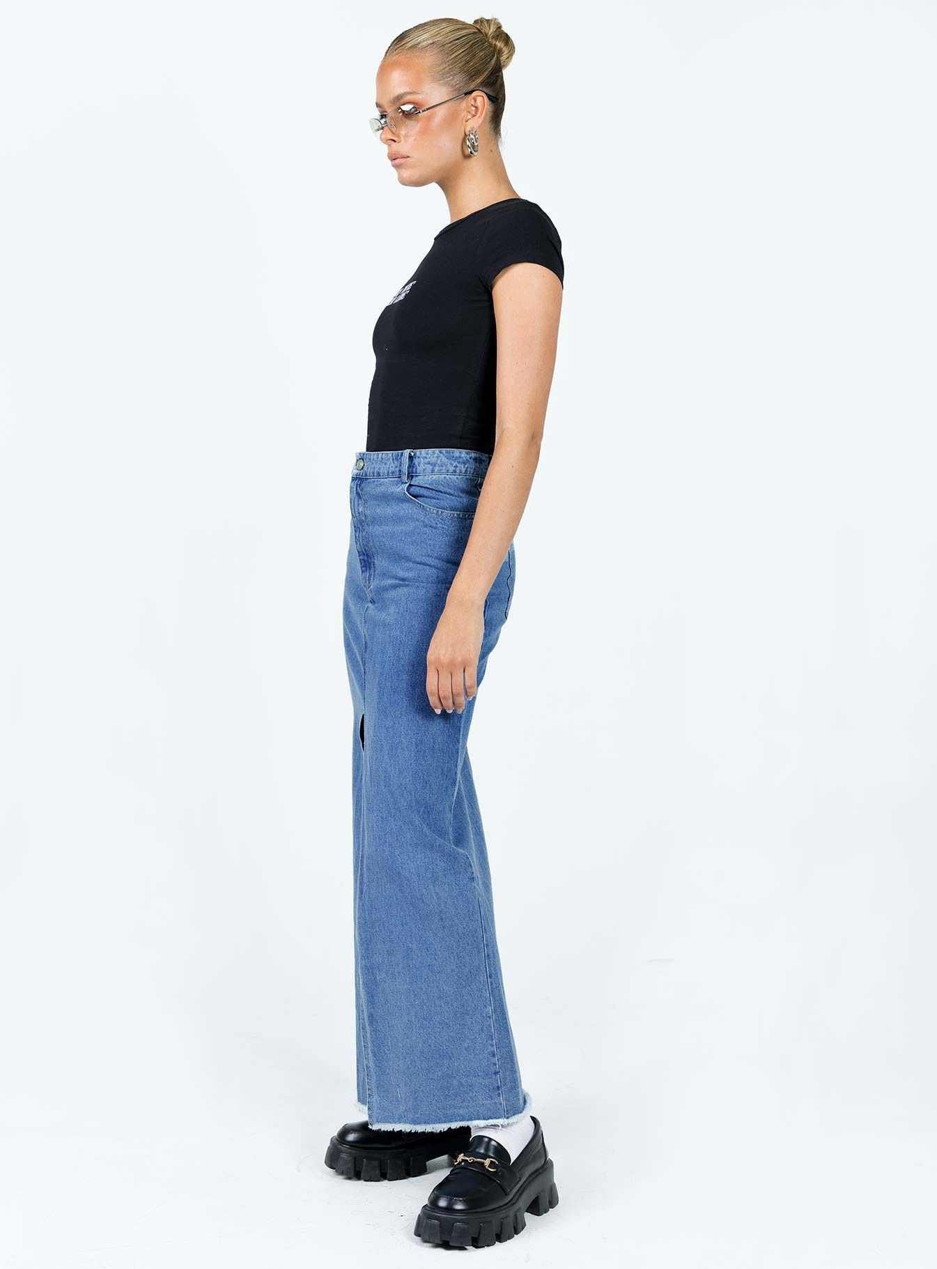 Benetti Midi Denim Skirt sold by Princess Polly product image thumbnail 3