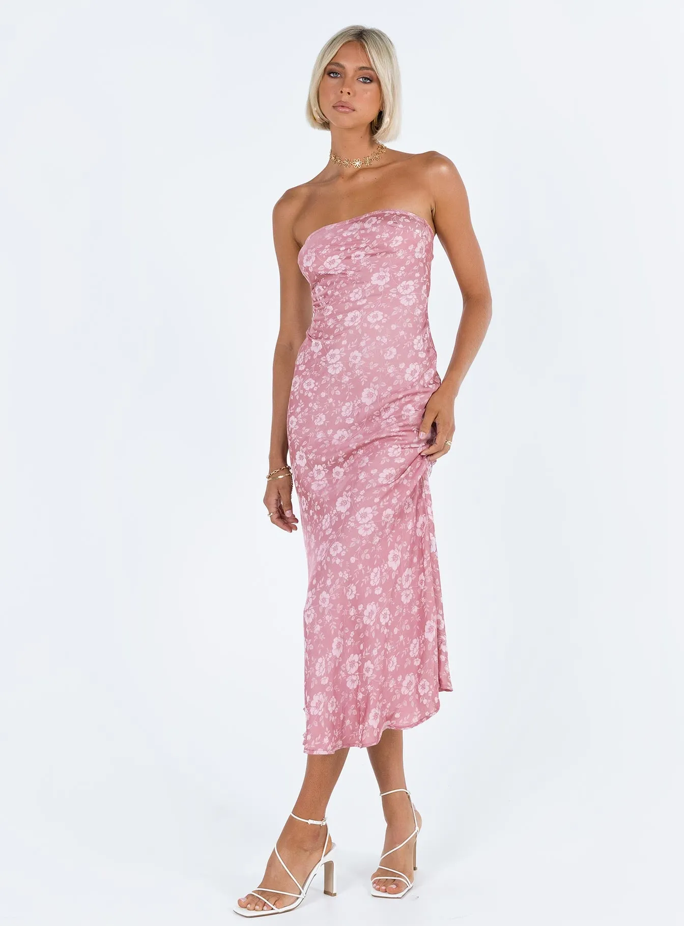 Salvin Strapless Maxi Dress Pink sold by Princess Polly product image thumbnail 3