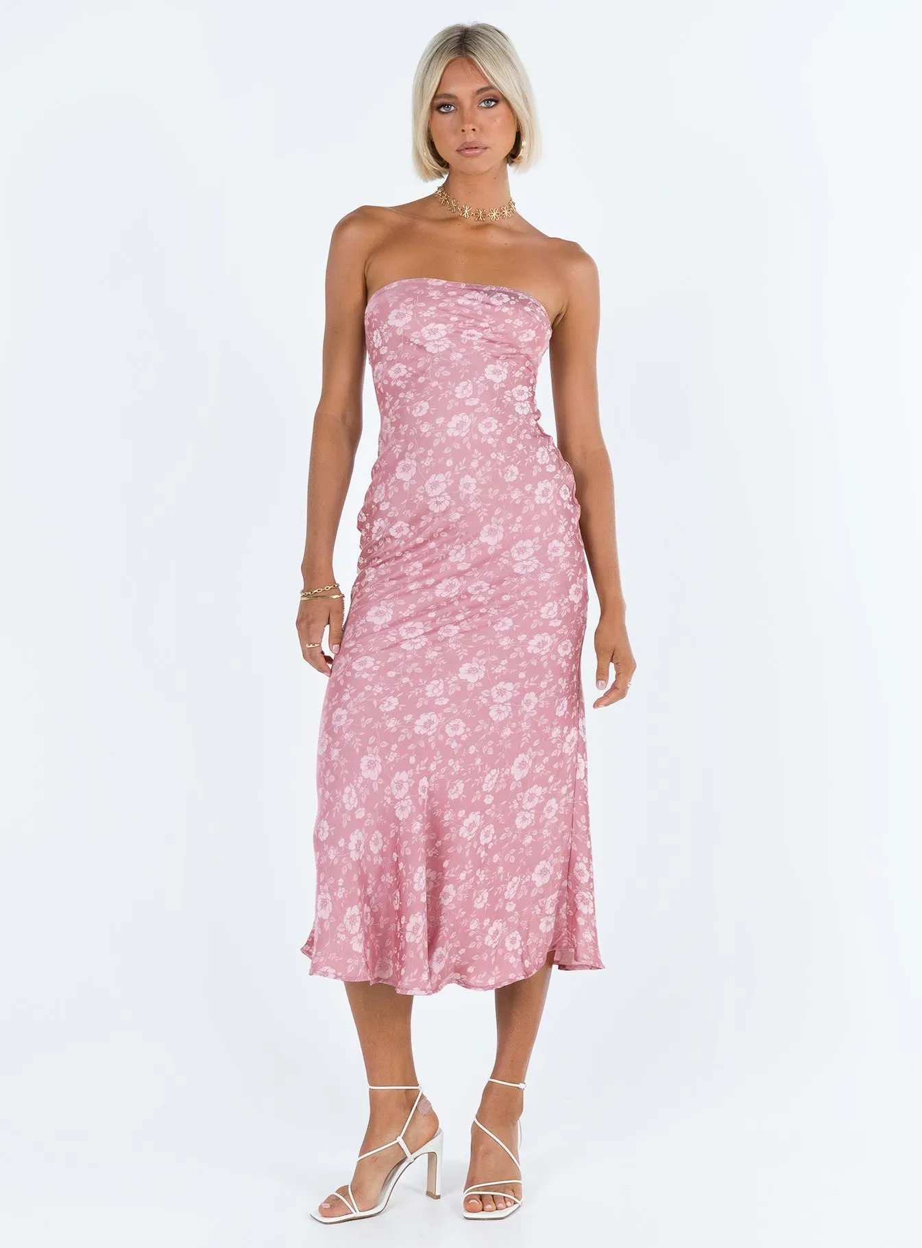 Salvin Strapless Maxi Dress Pink sold by Princess Polly product image thumbnail 2