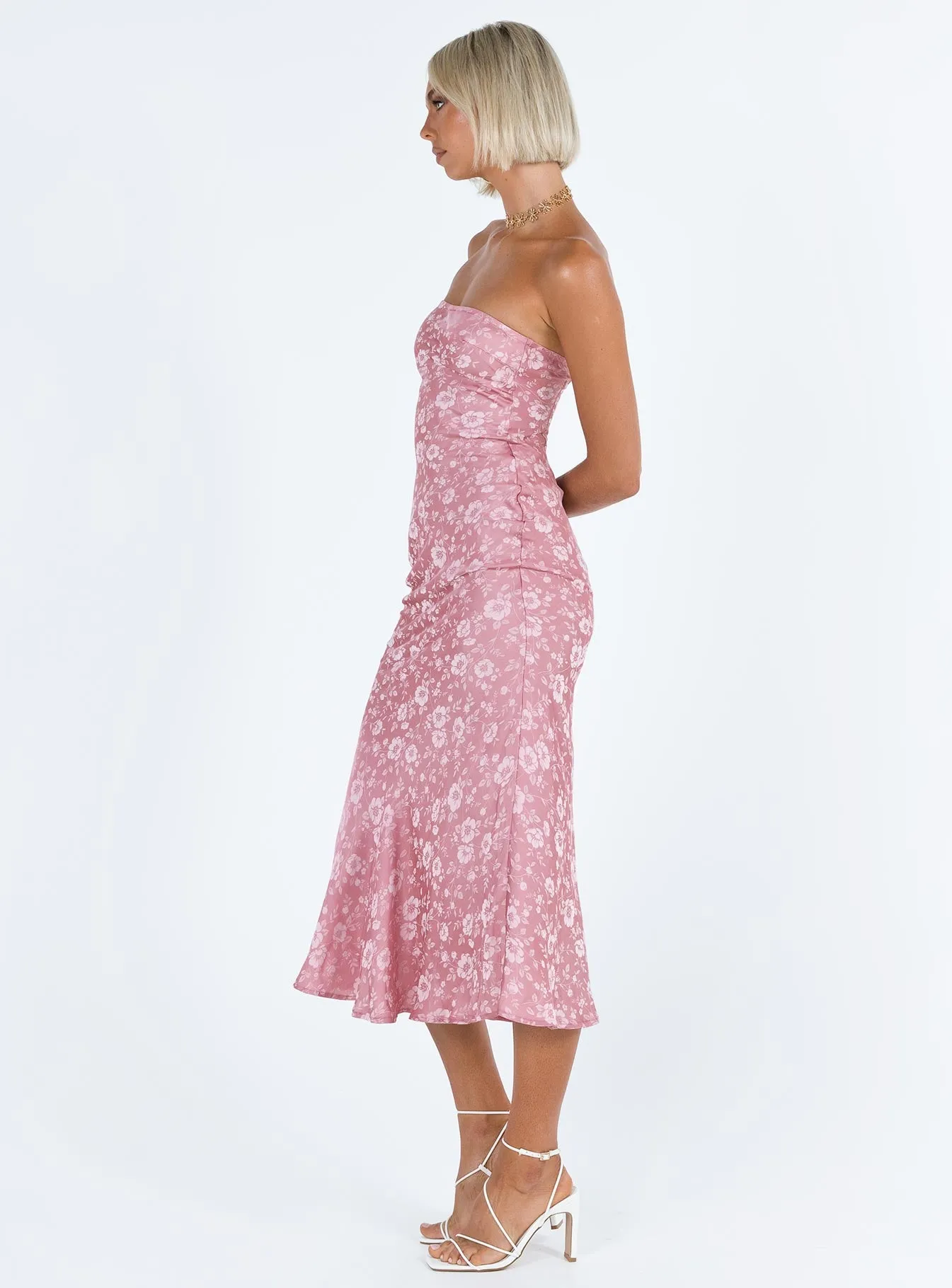 Salvin Strapless Maxi Dress Pink sold by Princess Polly product image thumbnail 4