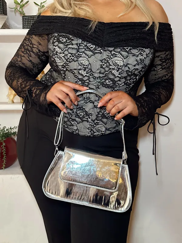 Leelie Bag Silver sold by Princess Polly