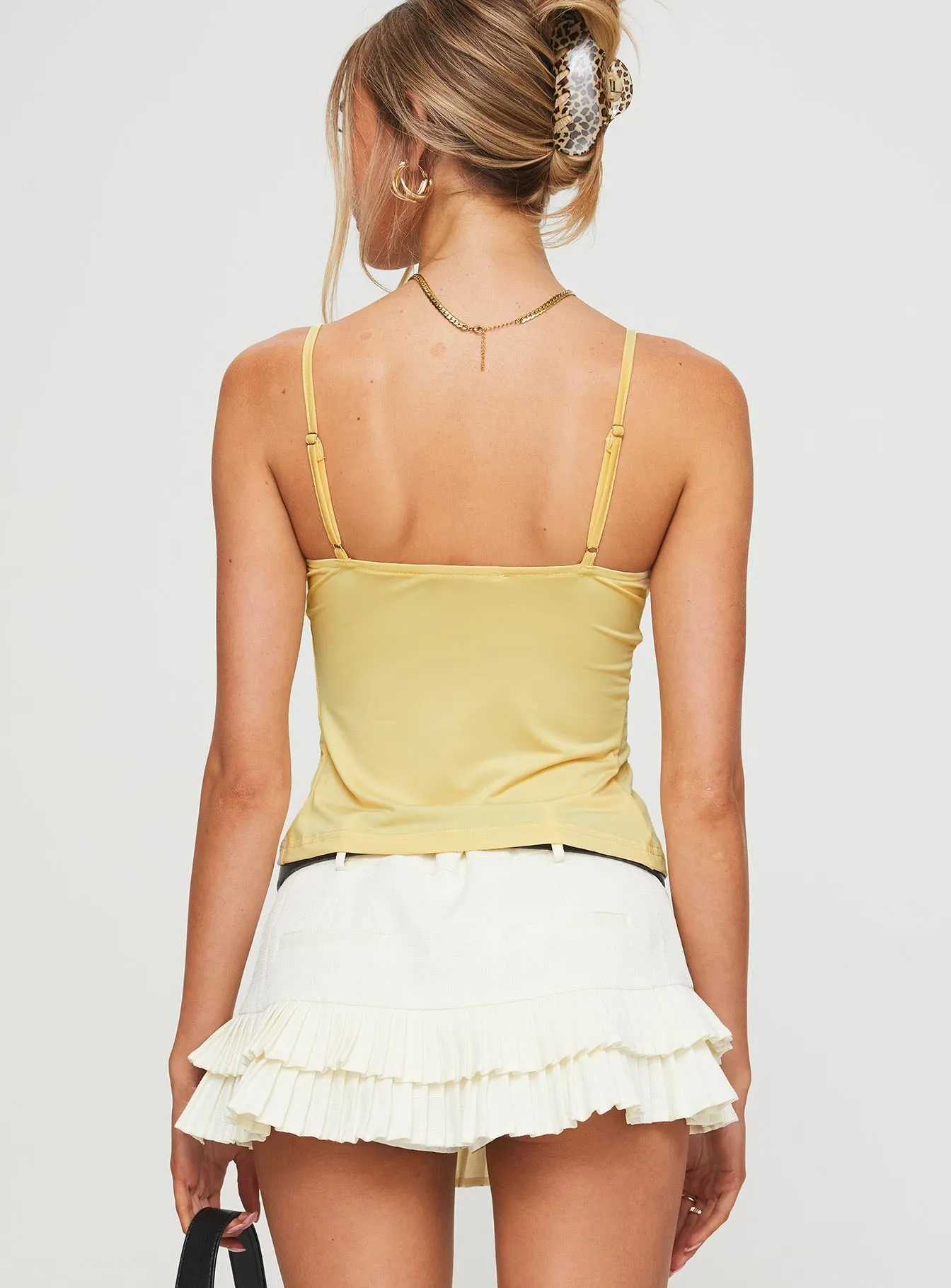 Marcio Lace Top Yellow sold by Princess Polly product image thumbnail 4