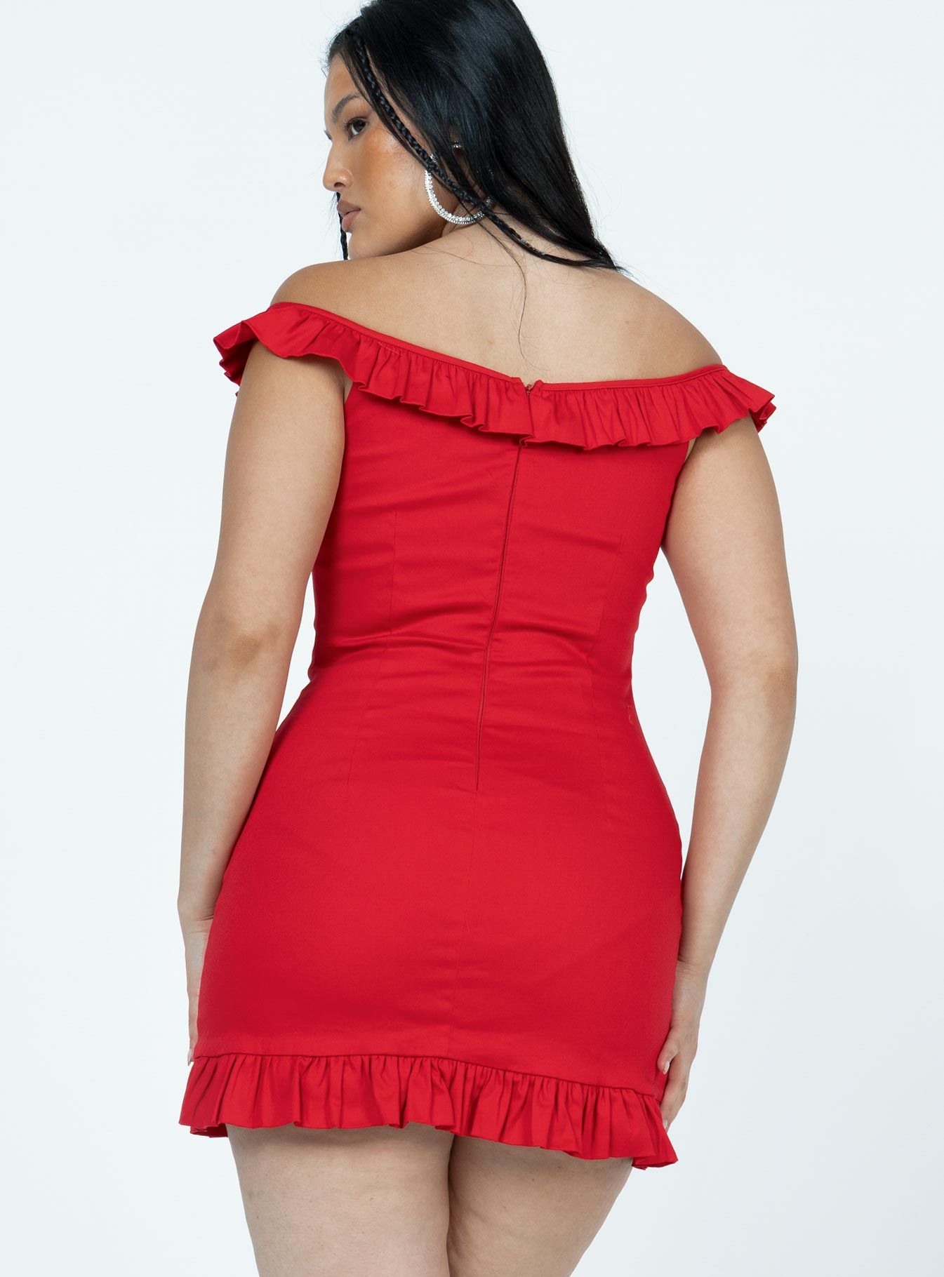 Leela Mini Dress Red sold by Princess Polly product image thumbnail 4