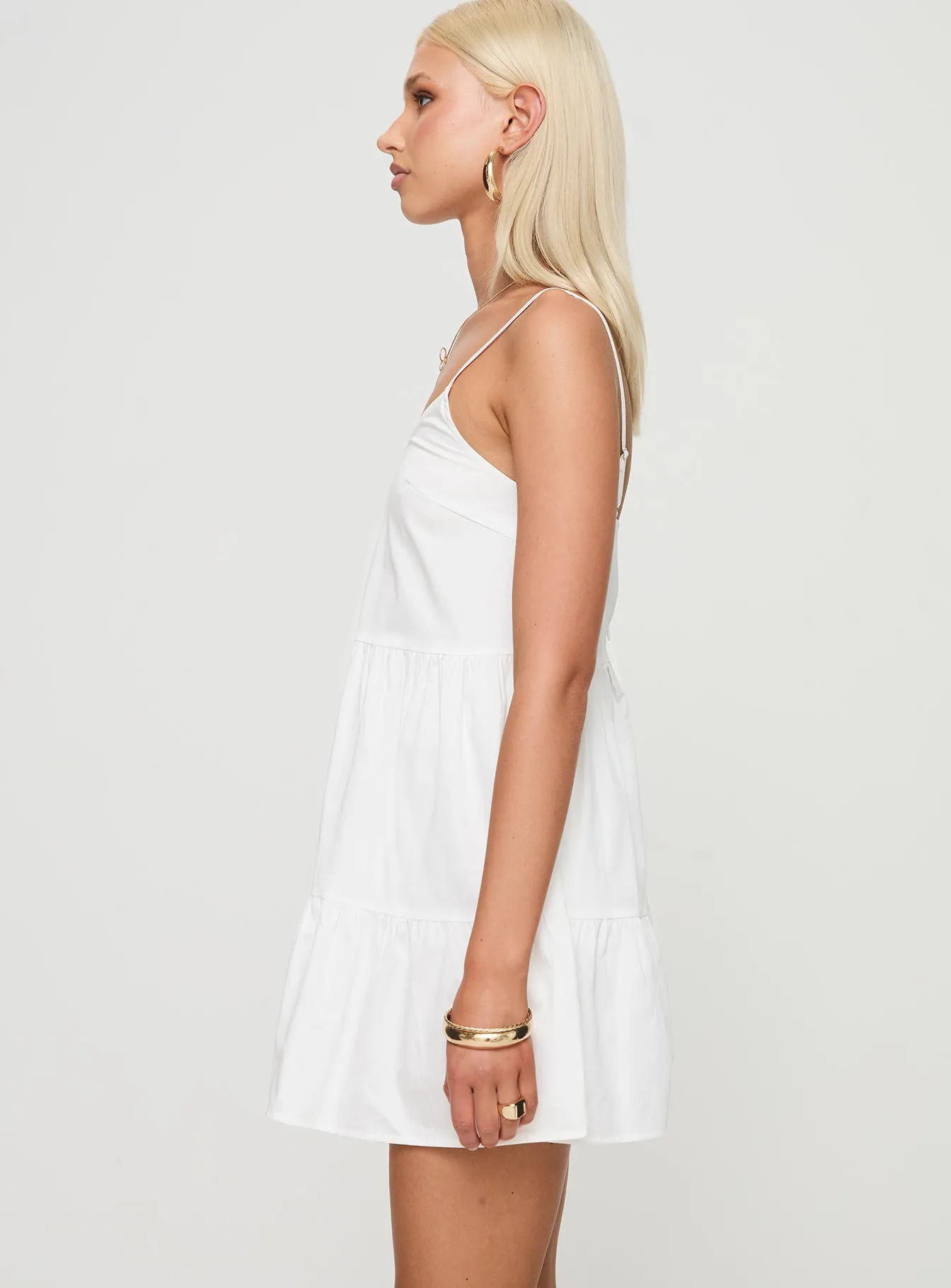 Zorion Mini Dress White sold by Princess Polly product image thumbnail 4