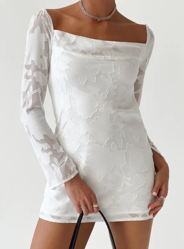 Star Power Mini Dress White sold by Princess Polly